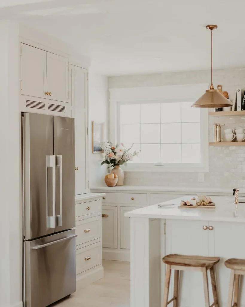16. Rethink Where Your Refrigerator Sits and What Size It Is