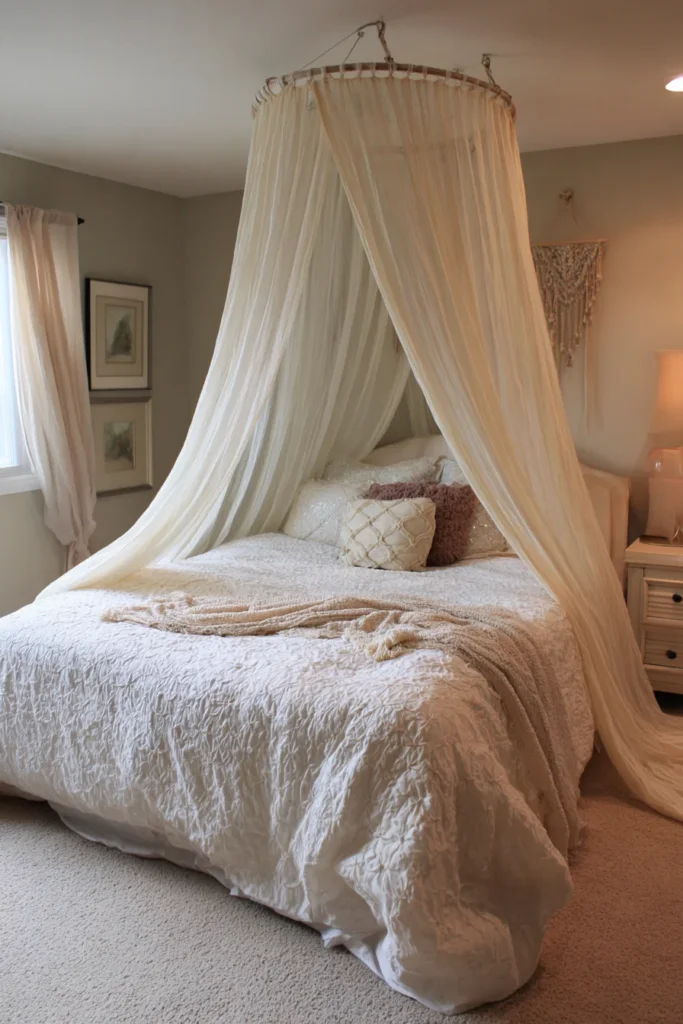 2. Boho Canopy from Old Linens