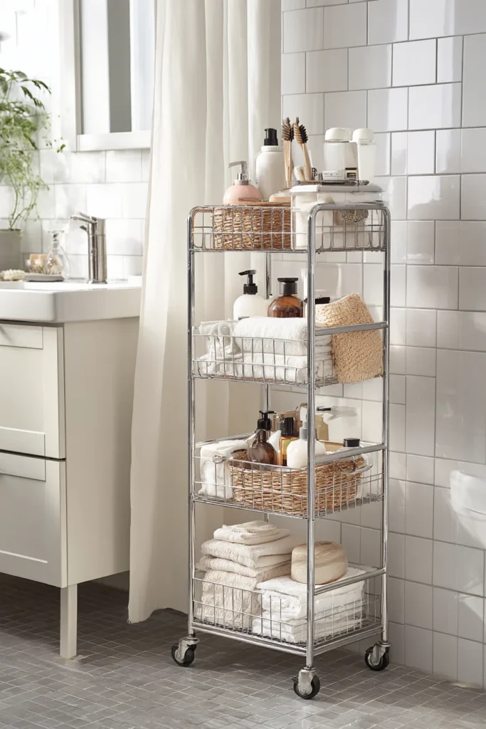2. Freestanding Storage That Adds Space Fast