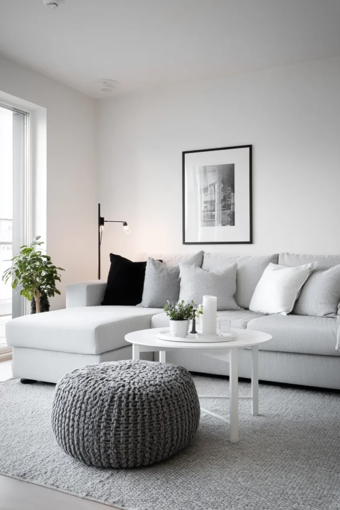 2. Grey and White for a Clean Modern Look