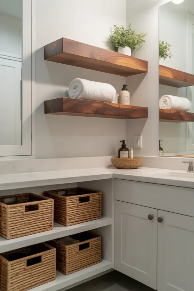 2. Mix Open Shelving With Hidden Storage