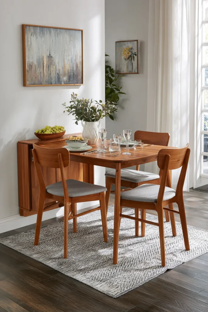 3. Drop-Leaf and Expandable Dining for One to Six People