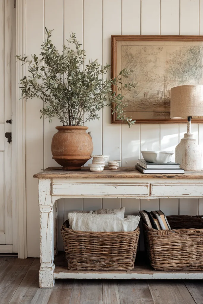 3. Furniture Flipping with Earth Tones