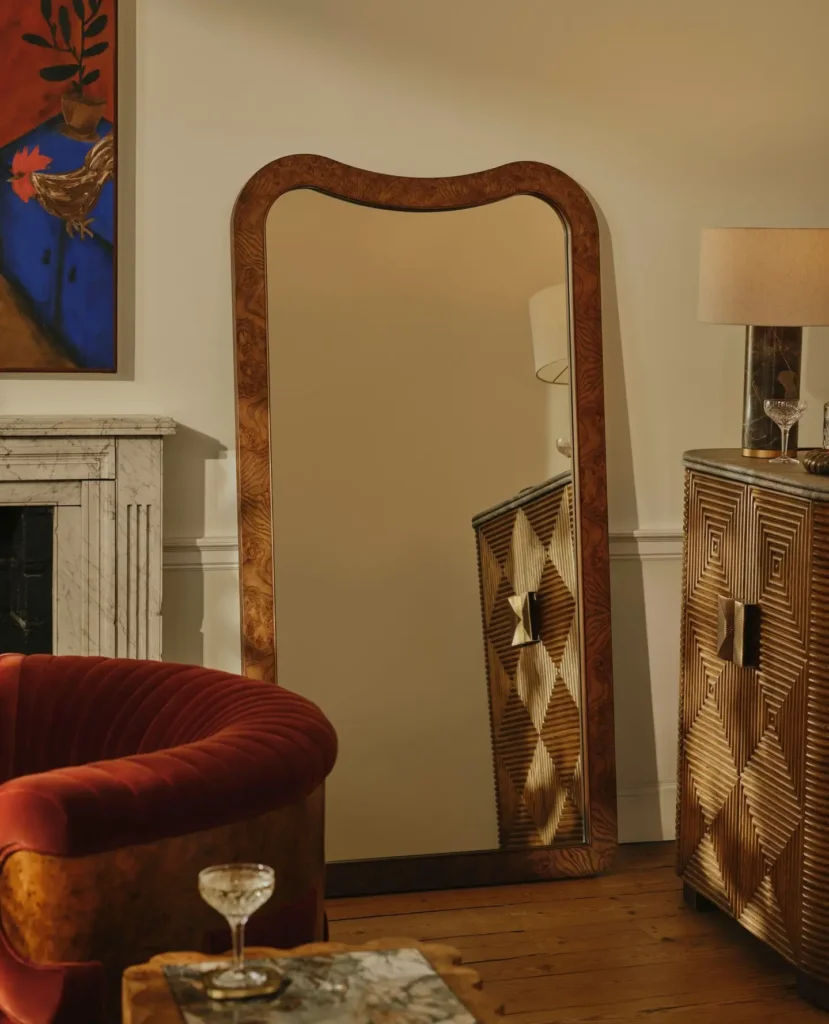 3. Lean Large Mirrors Instead of Mounting