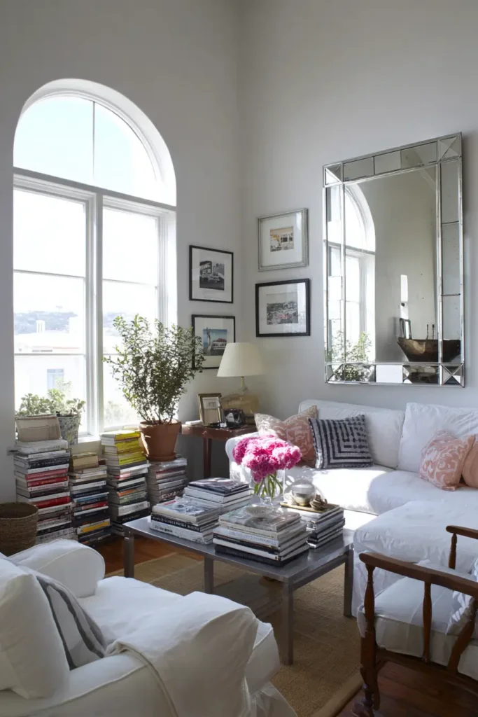 3. Place Mirrors to Double Window Light