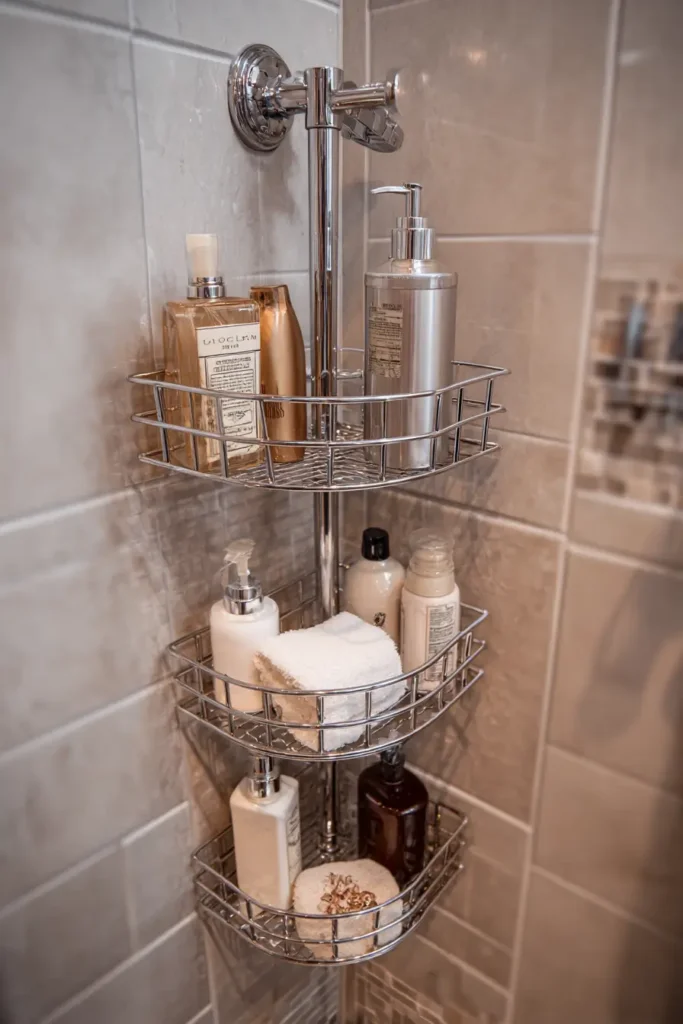 4. Shower caddies that stop bottle clutter