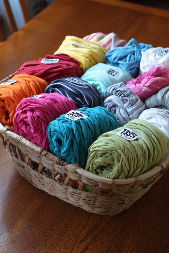4. T-Shirt Yarn Baskets