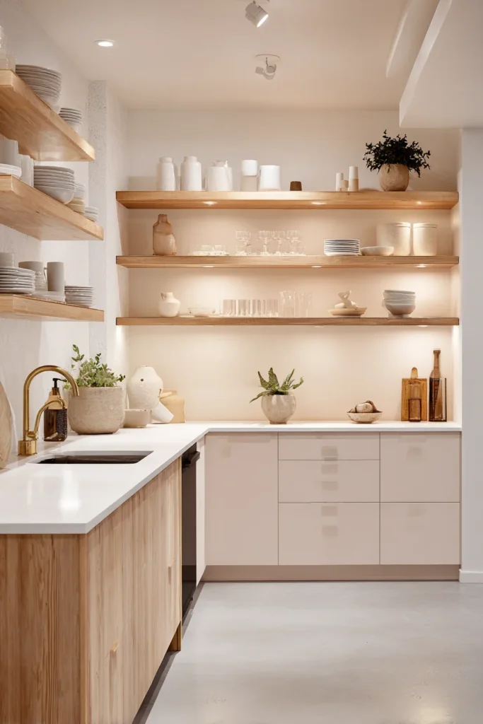 Open Shelf Storage Kitchen Design