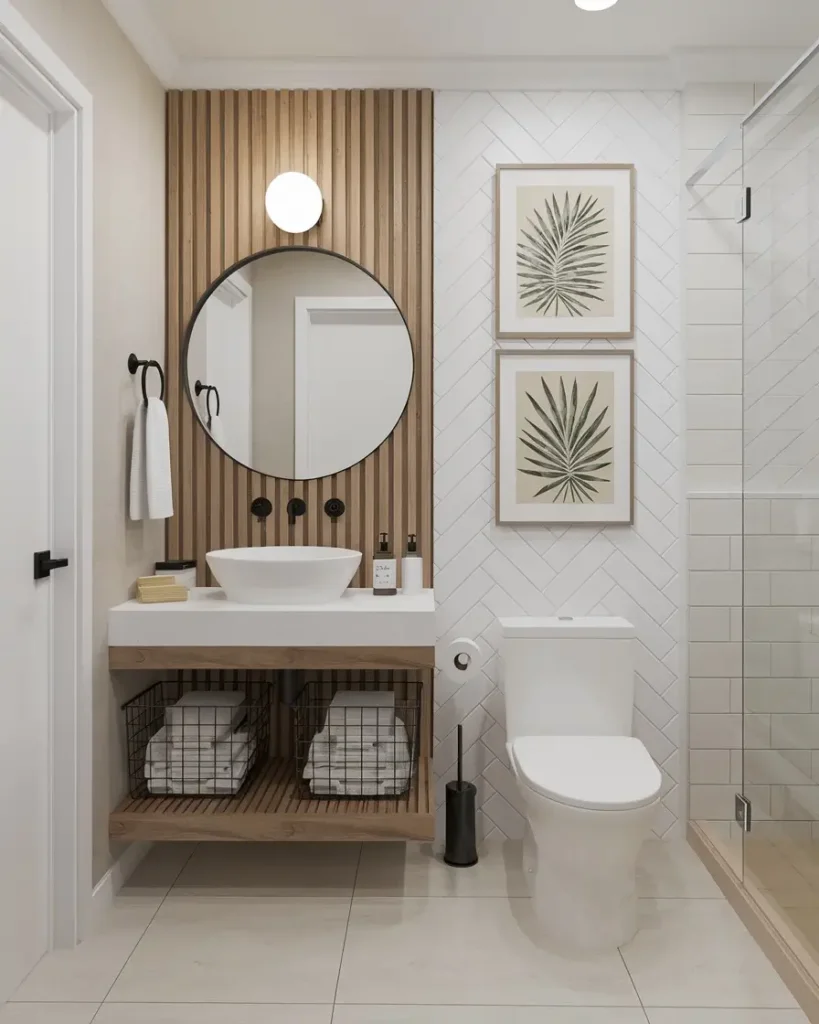 7. Declutter With a Closed Vanity or Hidden Storage