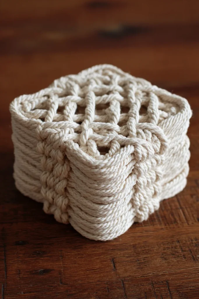 7. Macrame Coaster Set