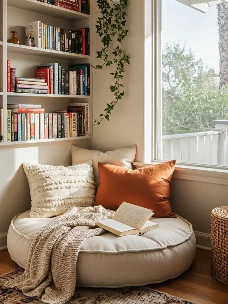 7. Reading nooks create a peaceful corner
