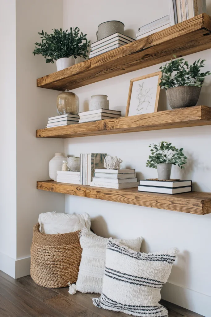 7. USE OPEN SHELVES FOR SIMPLE DISPLAY