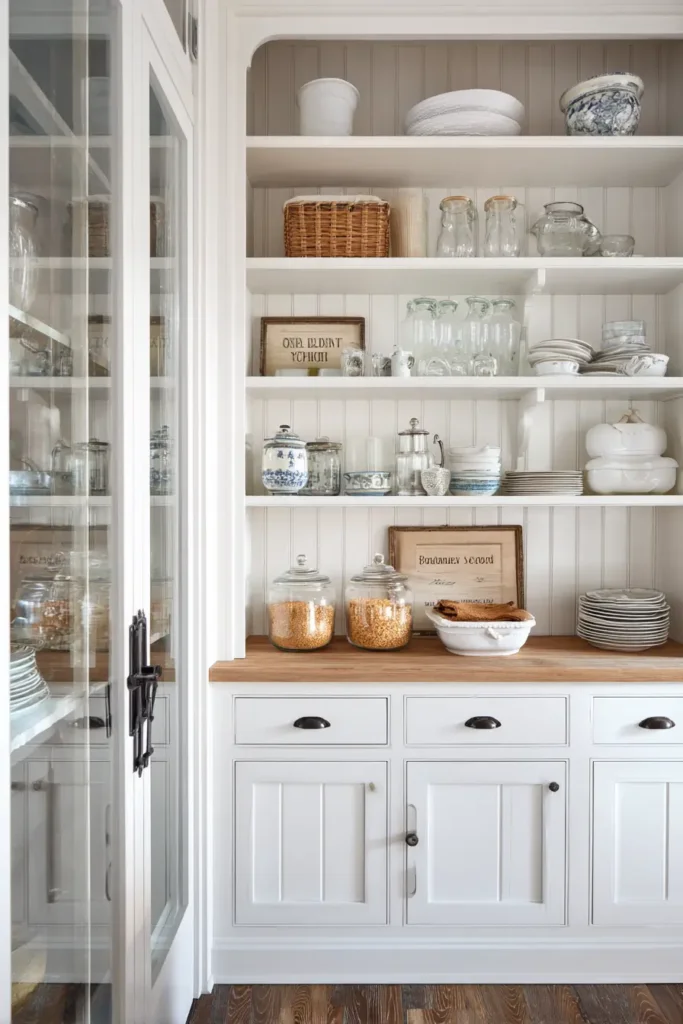 8. Closed Storage Over Open Shelving