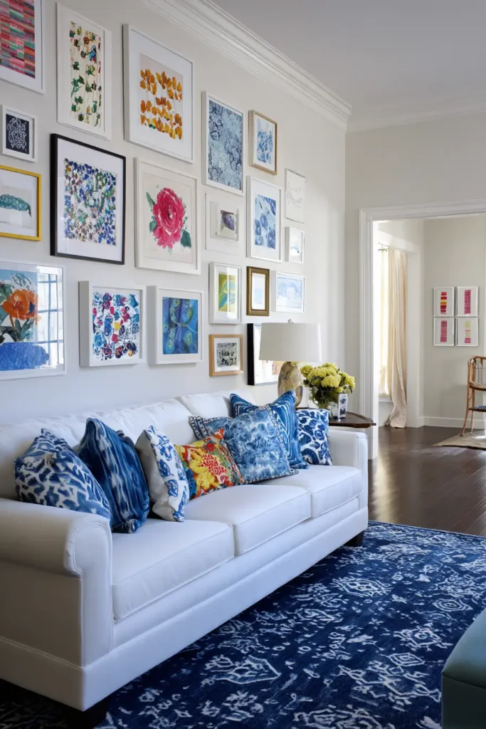 8. Hang One Large Artwork Instead of Many Small Ones