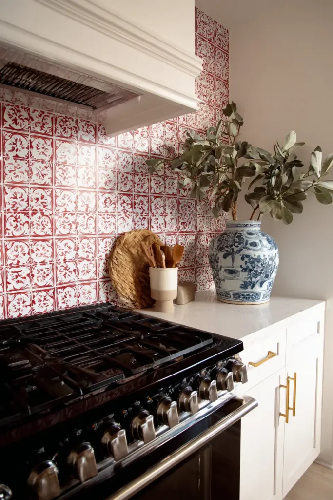 8. Try Temporary Backsplash Wallpaper