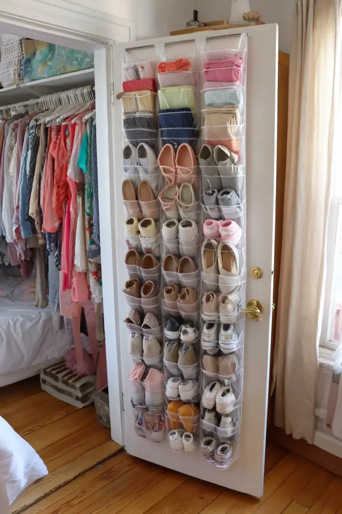 8. Turn an Over-the-Door Shoe Organizer Into a Dresser