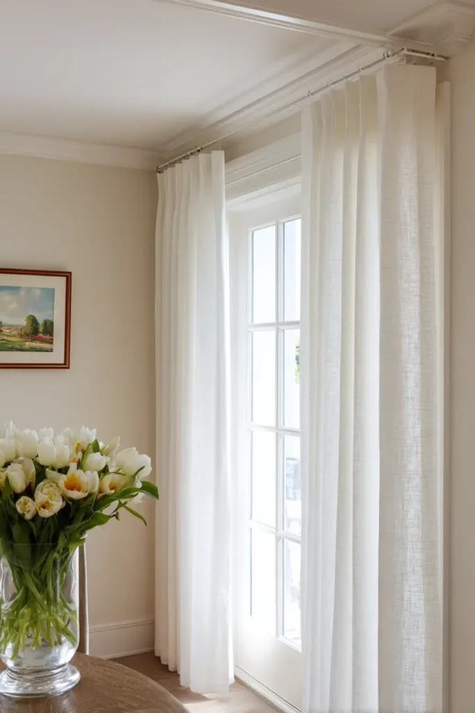 9. Install Ceiling-Mounted Curtain Tracks