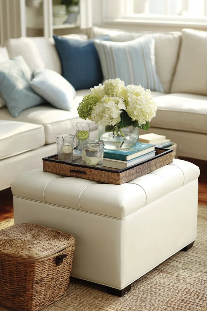 9. Ottomans That Store, Seat, and Table