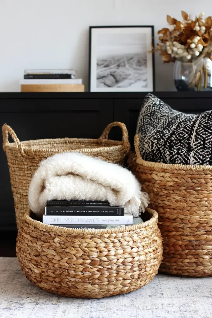 9. Sea Grass Baskets for "Visible Storage"