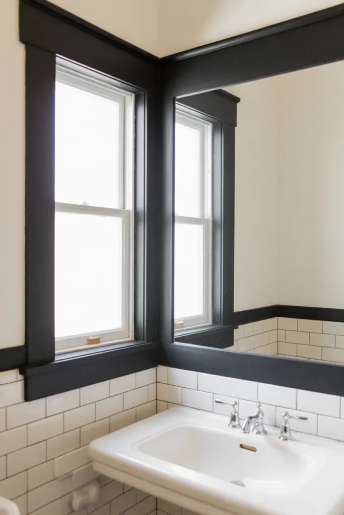 9. Use Black Window Trim for Contrast