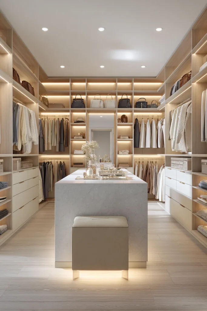 Add a Closet Island for Walk In Spaces