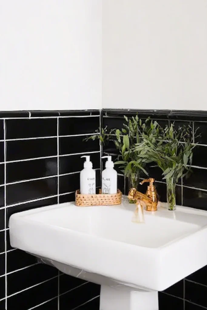 Black and White Bathroom Ideas for Rental Homes