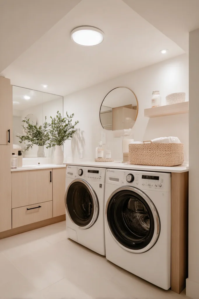 Brighten a Dark Basement Laundry Room