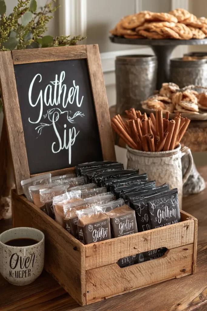 Create a Hot Drink Station with Fall Farmhouse Flair