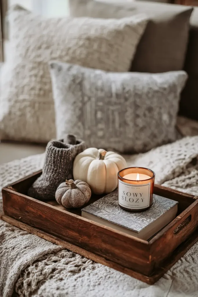 End with a Seasonal “Slow Evening” Tray