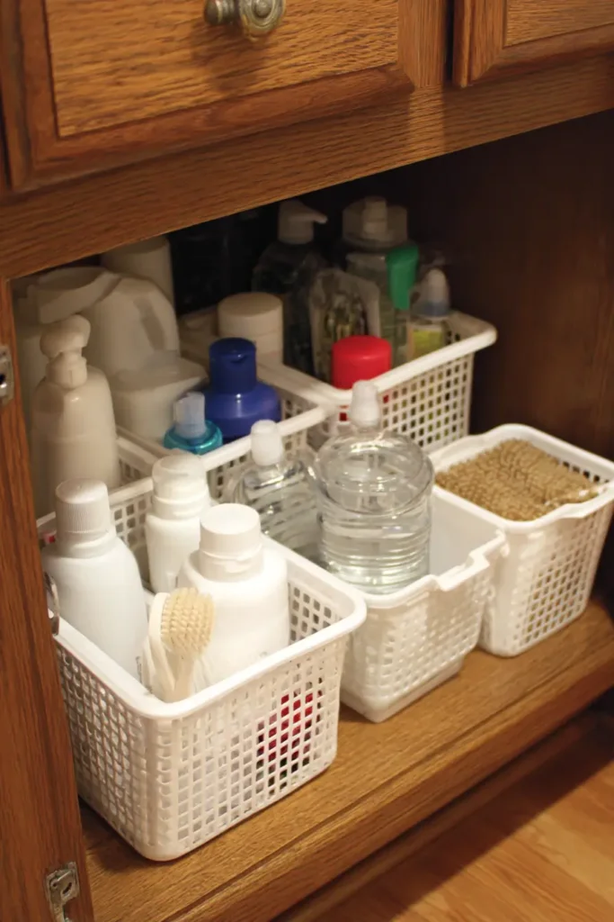Budget Friendly Ways to Organize Under Sink