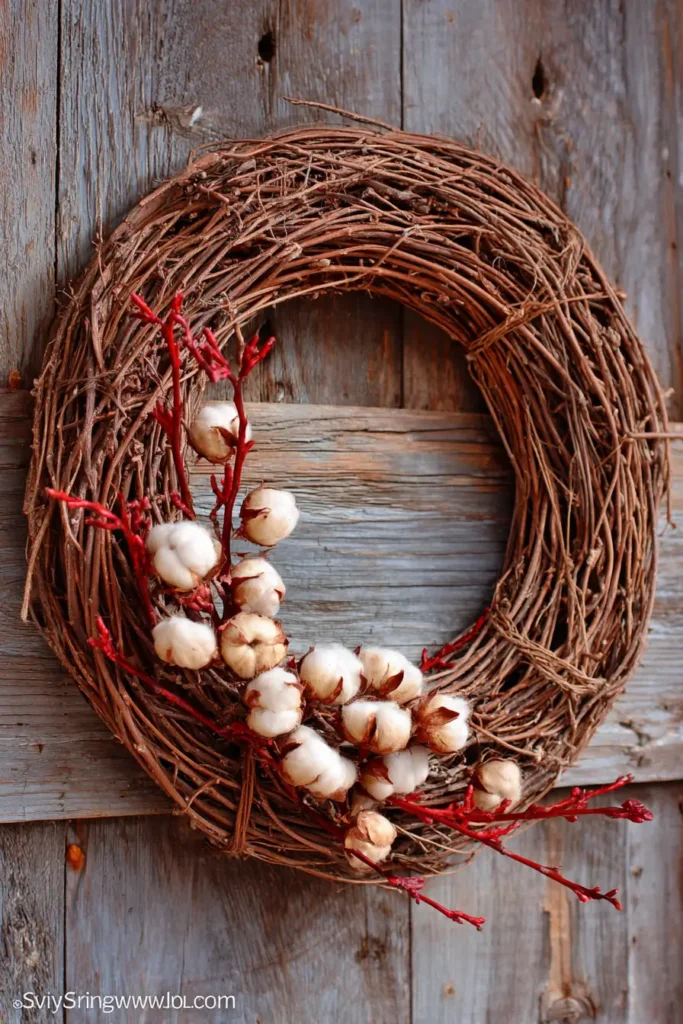 Hang a Handmade Twig or Grapevine Wreath