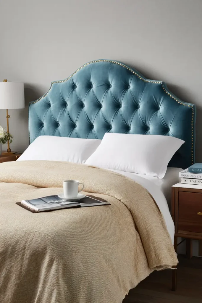 Number 1. Lafraise Tufted Velvet Headboard – Amazon $139