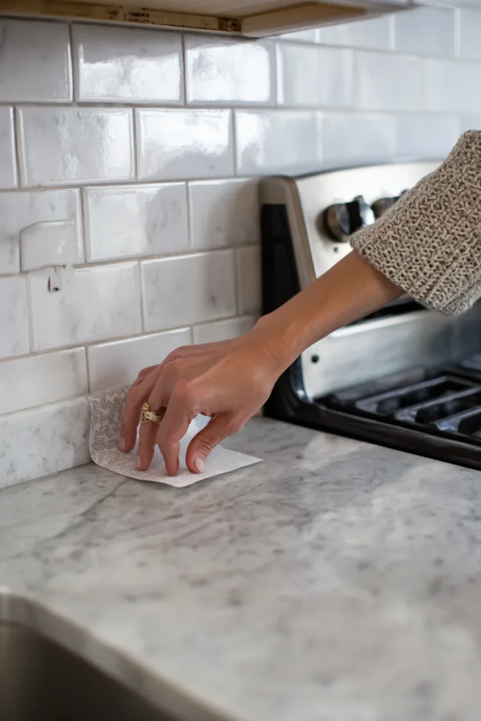 Peel-and-Stick Tile for Backsplash and Floor