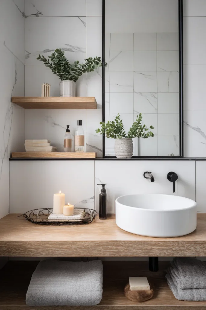 Styling Black and White Bathroom Ideas with Decor