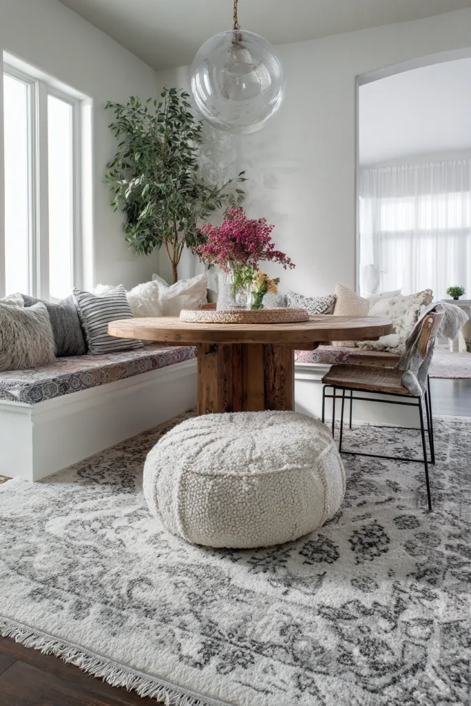 Under-Furniture Rugs to Define Zones