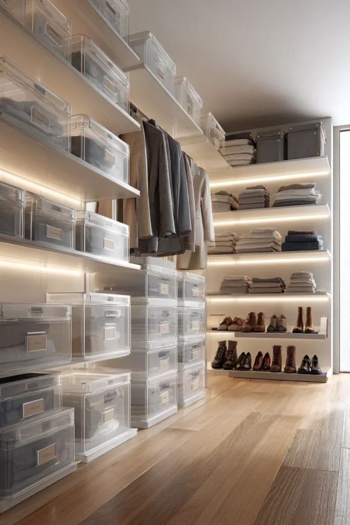 Use Clear Storage Boxes