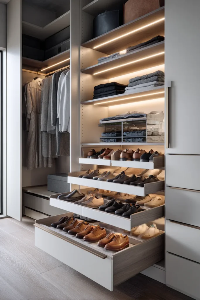 Use Pull Out Shoe Storage