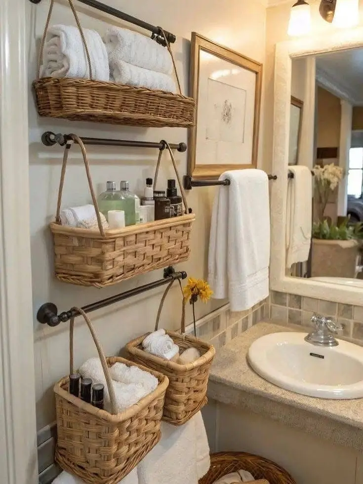 Use Wall Mounted Storage for More Floor Space