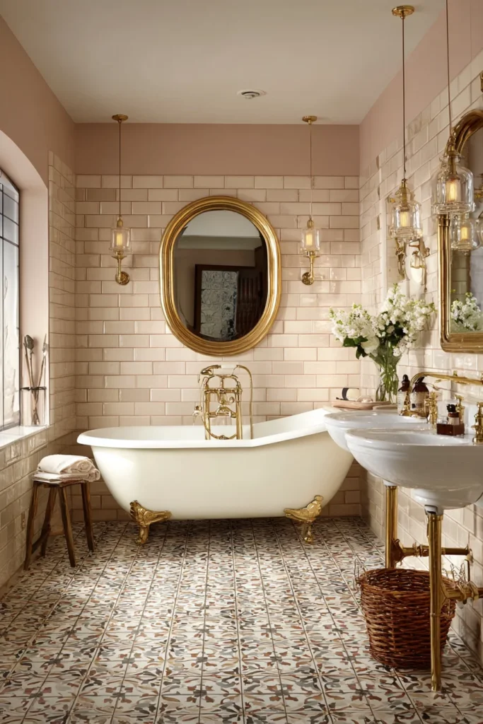 Vintage Bathroom With Old Style Charm