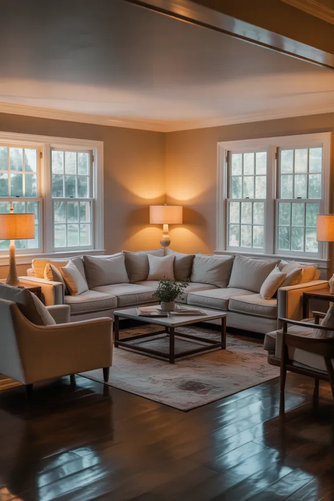 10. Placing furniture against walls