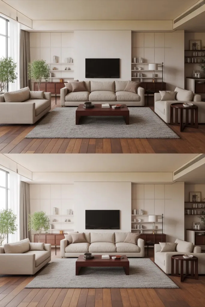 11. Using rugs that are too small