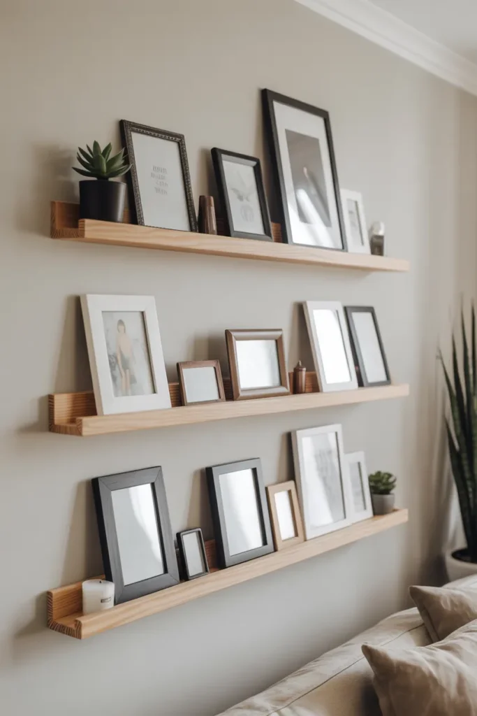 3. Command Strip Art Ledges (Yes, They Hold Real Frames)
