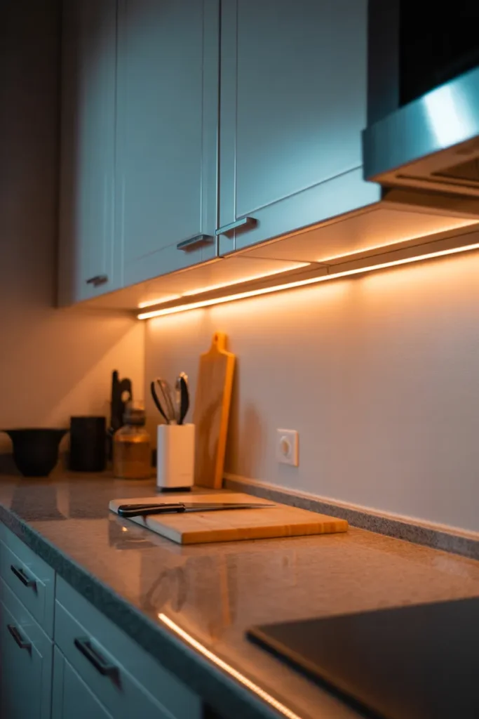 5. Under-Cabinet Lighting That Clips On (No Hardwiring)