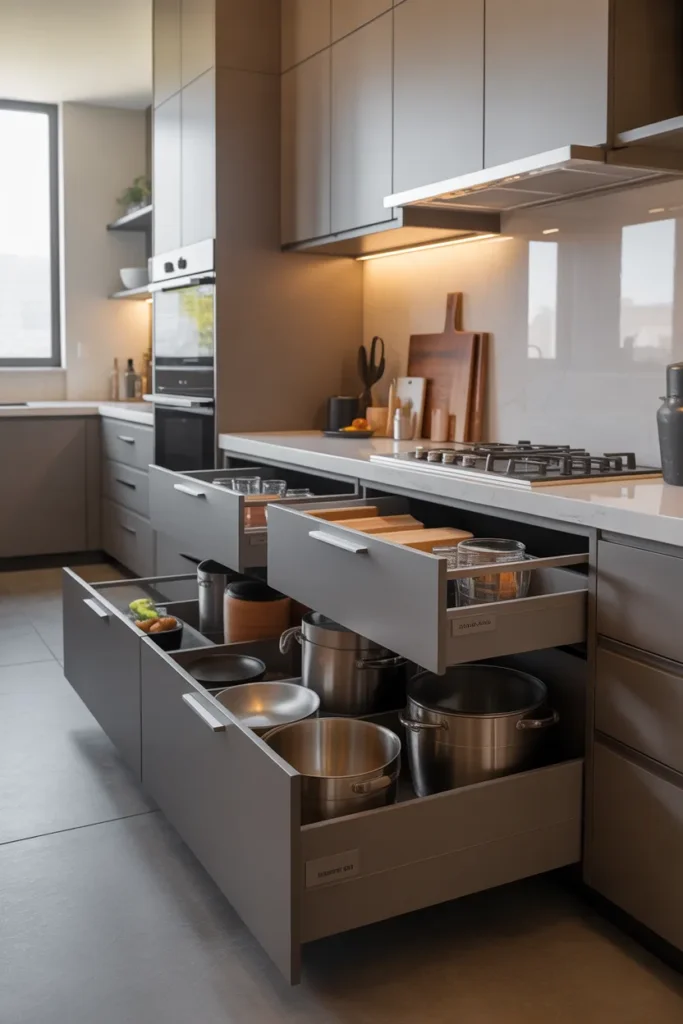 Idea 11: Deep Drawers on the Inside Face