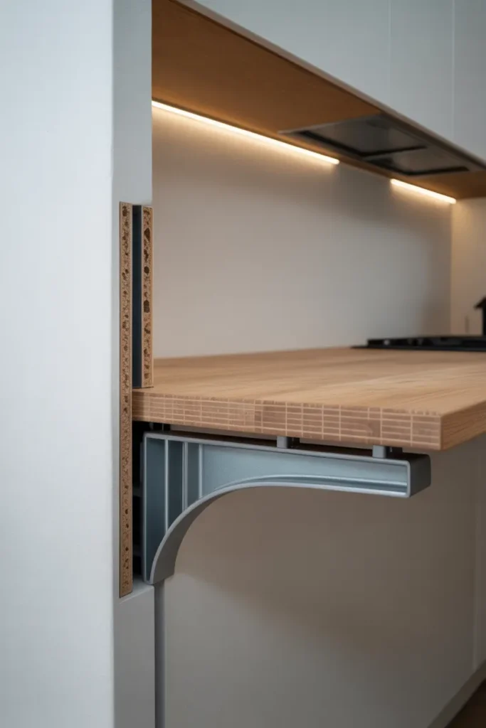 Idea 3: Hidden Steel Bracket Inside the Wall