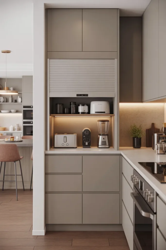 Idea 9: Appliance Garage on the Wall Side