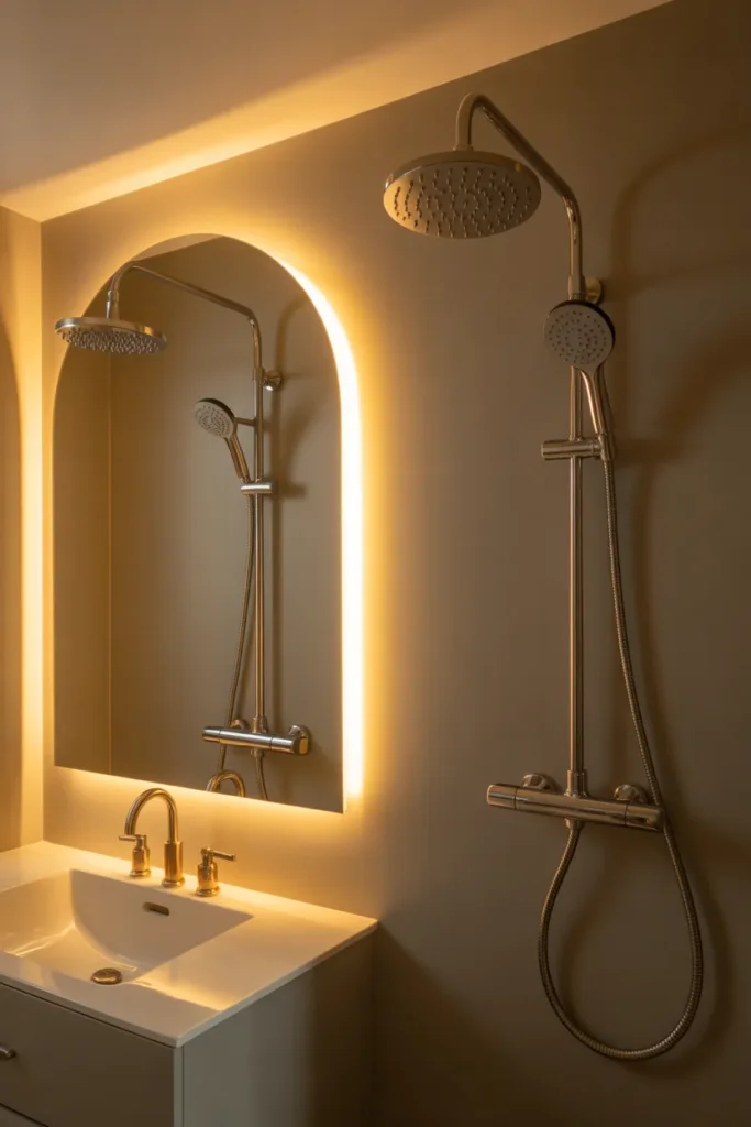 Trend 12. Backlit Arched Mirrors