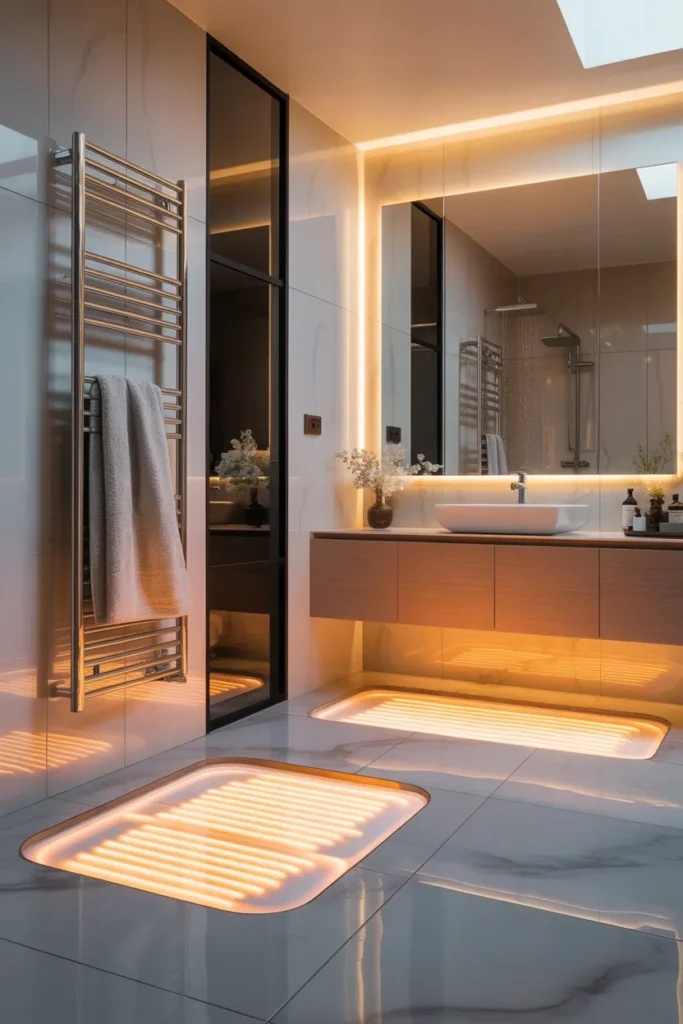 Trend 7. Heated Everything – Floors, Towel Racks, Mirrors