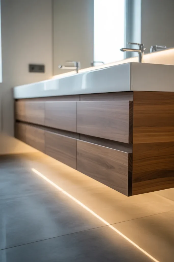 Trend 9. Floating Vanities with Hidden Legs